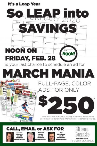 March Mania 2020 promotion flyer. Click here to download.