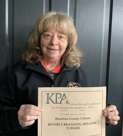 Beverly “BeBe” Brannon and the staff at The Bourbon County Citizen are perennial award winners in the Kentucky Press Association s annual contests. Beverly “BeBe” Brannon and the staff at The Bourbon County Citizen are perennial award winners in the Kentucky Press Association s annual contests.