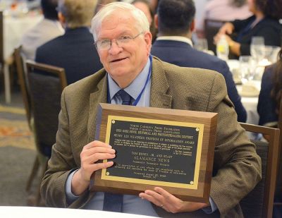 Last year, the North Carolina Press Association awarded Tom Boney the Henry Lee Weathers Freedom of Information Award for his tough watchdog coverage. He also received the NNA First Amendment Award in 2021. (The Alamance News) Last year, the North Carolina Press Association awarded Tom Boney the Henry Lee Weathers Freedom of Information Award for his tough watchdog coverage. He also received the NNA First Amendment Award in 2021. (The Alamance News)