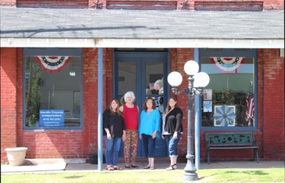 Pictured L to R outside the Hardin County Independent office in Elizabethtown, Illinois: Jennifer Rash Lane, owner, editor, publisher; Susie Hurford Williams, volunteer; Julie Hurford Farley, retired owner, editor and publisher; Heather Rash, ad designer/reporter. (Hardin County Independent) Pictured L to R outside the Hardin County Independent office in Elizabethtown, Illinois: Jennifer Rash Lane, owner, editor, publisher; Susie Hurford Williams, volunteer; Julie Hurford Farley, retired owner, editor and publisher; Heather Rash, ad designer/reporter. (Hardin County Independent)