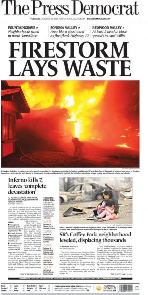 The front page tearsheet of the story that earned the PD staff the Pulitzer Prize.