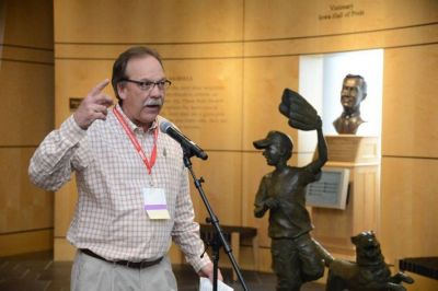 John Goossen, pictured above at an Iowa Newspaper Association convention in 2017, had been general manager of Times Citizen Communications in Iowa Falls since 2010. He died of a sudden illness Sept. 29, 2021, at the age of 67. (Photo Courtesy Iowa Newspaper Association) John Goossen, pictured above at an Iowa Newspaper Association convention in 2017, had been general manager of Times Citizen Communications in Iowa Falls since 2010. He died of a sudden illness Sept. 29, 2021, at the age of 67. (Photo Courtesy Iowa Newspaper Association)