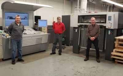 Image includes from left to right Jose Lopez, Rick Johnson and Gary Smith – all employees of Master Print Image includes from left to right Jose Lopez, Rick Johnson and Gary Smith – all employees of Master Print