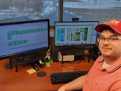 Mike Anderson, prepress manager at APG Print Solutions in Janesville, Wisconsin, manages production.