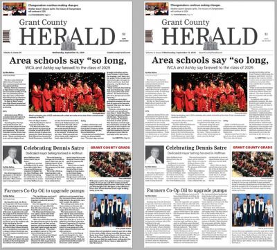 Other than a text shift in the area above the main headline, the page designed in InDesign, left, opened almost identically in Affinity.