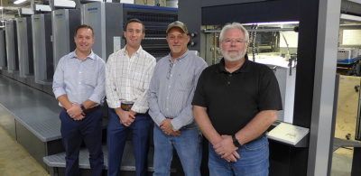 Jonathan Wallace, president; Jake Wallace, VP; Jack Cavender, production manager; and Gary Foster, prepress manager