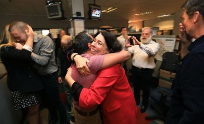 Press Democrat staff members learn they won the Pulitzer Prize for breaking news coverage of the deadly North Bay wildfires (Press Democrat) Press Democrat staff members learn they won the Pulitzer Prize for breaking news coverage of the deadly North Bay wildfires (Press Democrat)