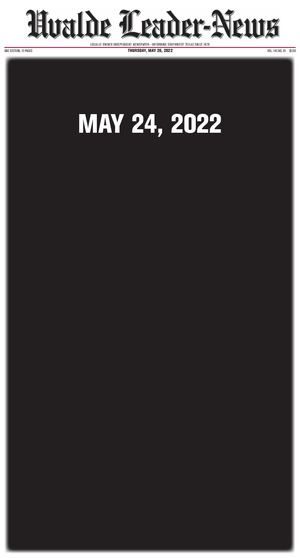 The Leader-News of Uvalde published a blacked-out front page on the Thursday following the shooting. The back cover is also pictured. The Leader-News of Uvalde published a blacked-out front page on the Thursday following the shooting. The back cover is also pictured.