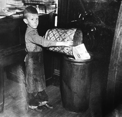 Michael Parta as a child, working at the New York Mills Herald. (Contributed / Parta Family / Forum News Service) Michael Parta as a child, working at the New York Mills Herald. (Contributed / Parta Family / Forum News Service)