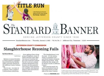 While redesigning The Standard Banner (Jefferson City, Tennessee), we used modern fonts and designs to attract readers to the page.