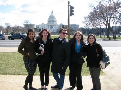 In 2013, NNAF News Fellows stop for a photo while walking around Washington, D.C.