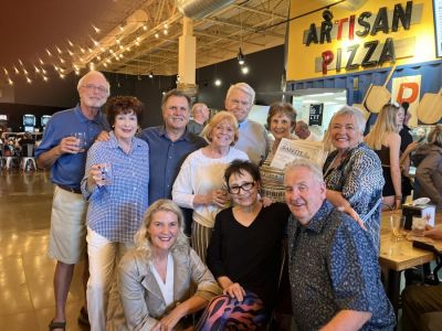 Sue Orsen is pictured at the Victoria Burrow with Burow owner Tom Wartman and other friends who joined a Hanging Up Party, held only a few days after learning that Orsen quit. Sue Orsen is pictured at the Victoria Burrow with Burow owner Tom Wartman and other friends who joined a Hanging Up Party, held only a few days after learning that Orsen quit.
